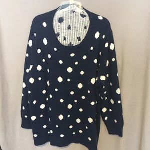 Polka dot navy sweater